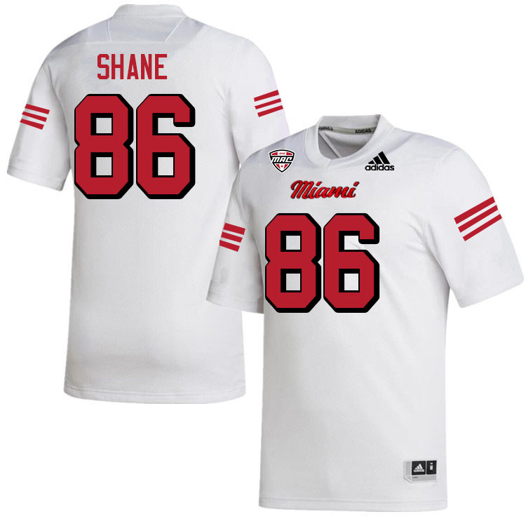 Miami University Redhawks #86 Brian Shane College Football Jerseys Stitched-White